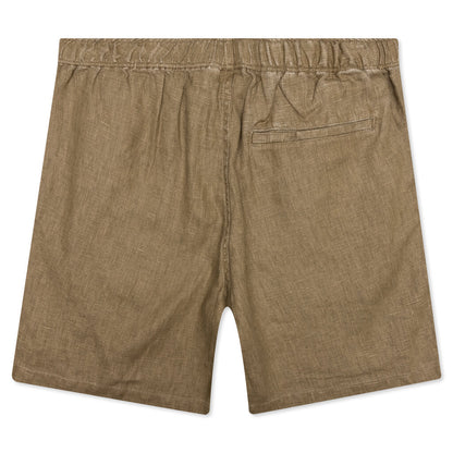 Boxy Linen Short - Olive