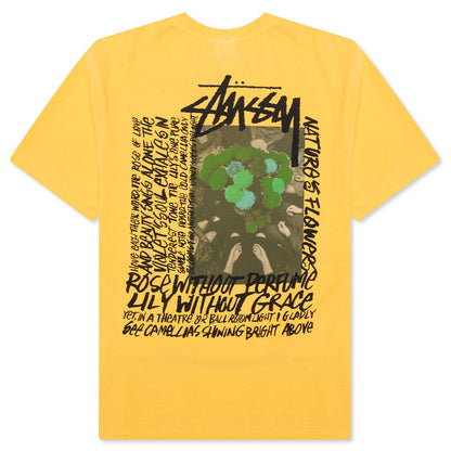 Camellias Pigment Dyed Tee - Yellow