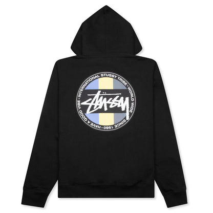 Classic Dot Zip Hoodie - Black