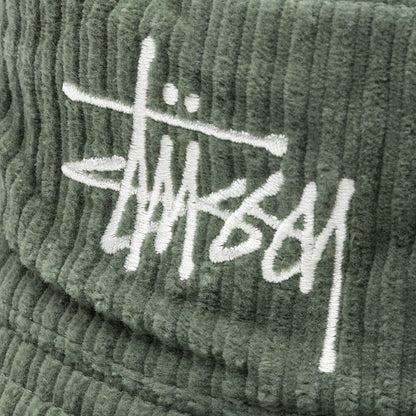 Corduroy Big Basic Bucket Hat - Olive
