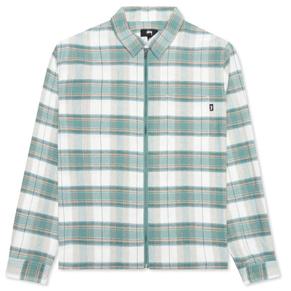 Heritage Plaid Zip L/S Shirt - Green