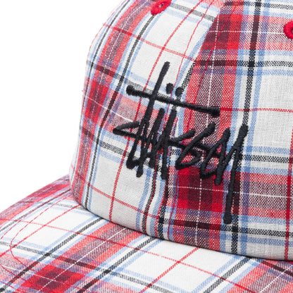 Madras Plaid Big Logo Low Pro - Red