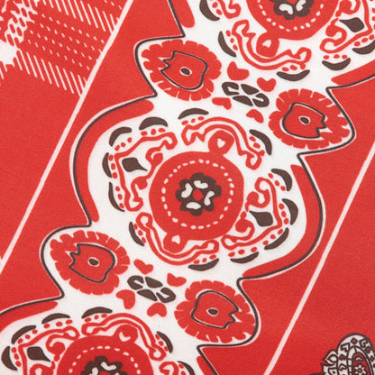 Paisley Plaid Water Short - Red