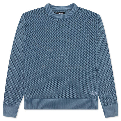 Pigment Dyed Loose Gauge Sweater - Seafoam