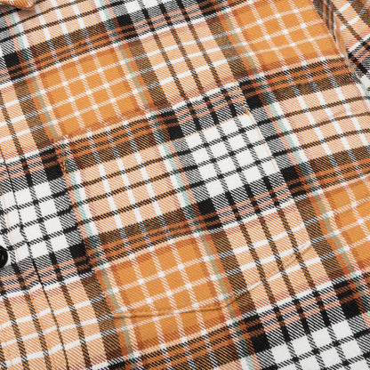 Quilted Lined Plaid Shirt - Copper