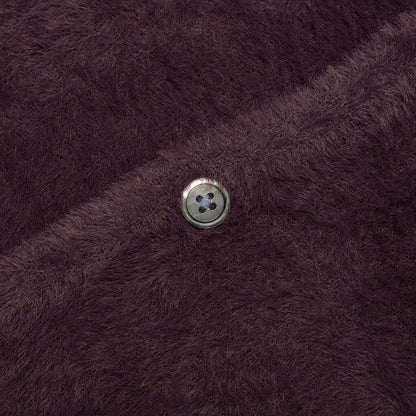 Shaggy Cardigan - Eggplant