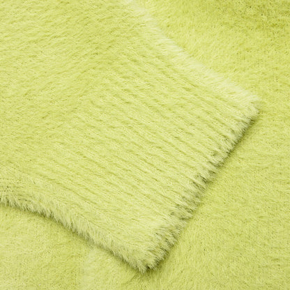 Shaggy Cardigan - Lime