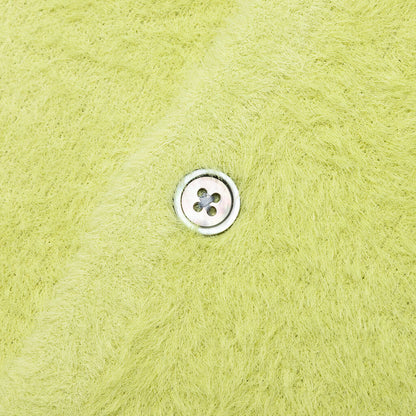 Shaggy Cardigan - Lime