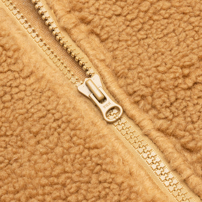 Sherpa Zip Hoodie - Brown