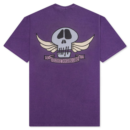 Skull Wings  Dyed Tee - Purple