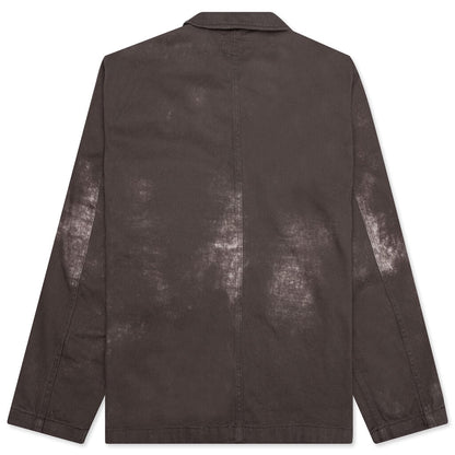 Spotted Bleach Chore Jacket - Brown