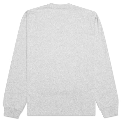 Stock Logo L/S Crew - Grey Heather