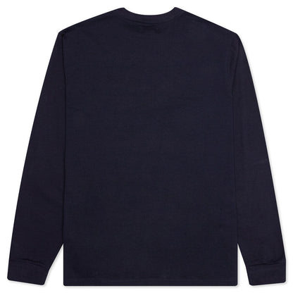 Stock Logo L/S Crew - Navy