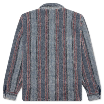 Stripe Sherpa Shirt - Blue
