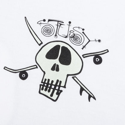 Surf Skate Skull Tee - White
