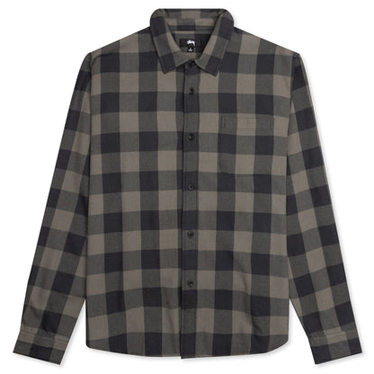 Venice Plaid L/S Shirt - Charcoal