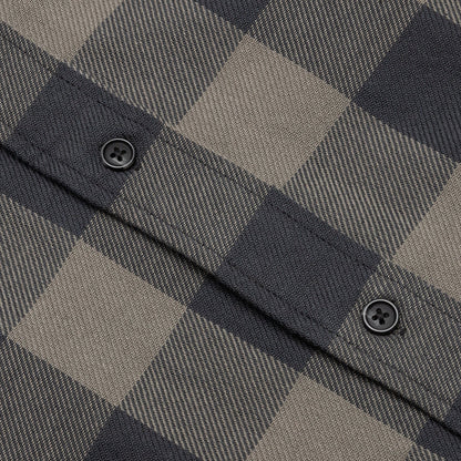 Venice Plaid L/S Shirt - Charcoal