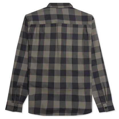 Venice Plaid L/S Shirt - Charcoal