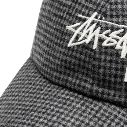 Wool Check Big Stock Low Pro - Charcoal