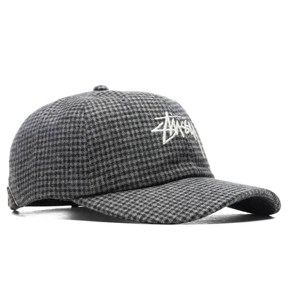 Wool Check Big Stock Low Pro - Charcoal