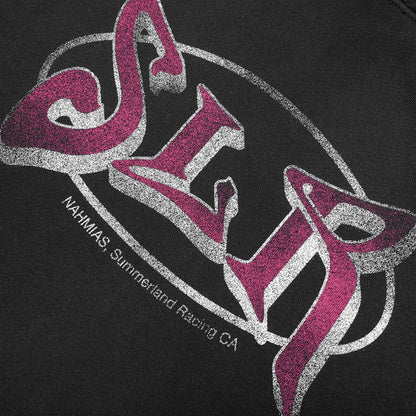 Summerland Racing Crystal Hoodie - Aged Black