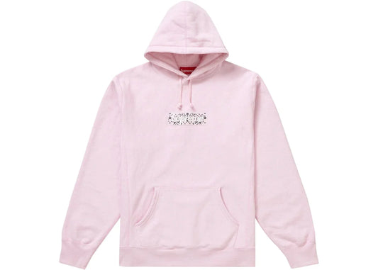 SUPREME BANDANA BOX LOGO HOODIE PINK