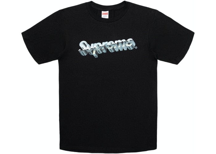 SUPREME CHROME LOGO TEE BLACK