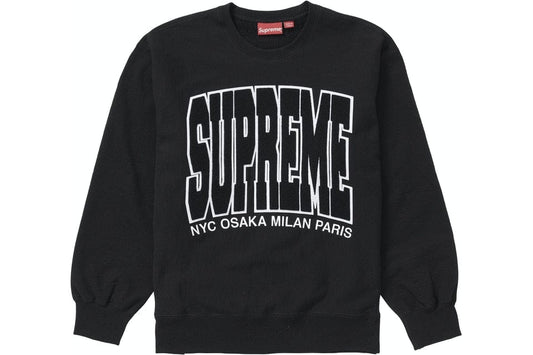 SUPREME CITIES ARC CREWNECK BLACK