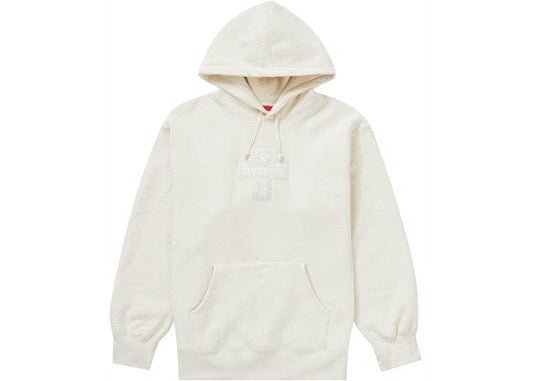 SUPREME CROSS BOX LOGO HOODIE NATURAL