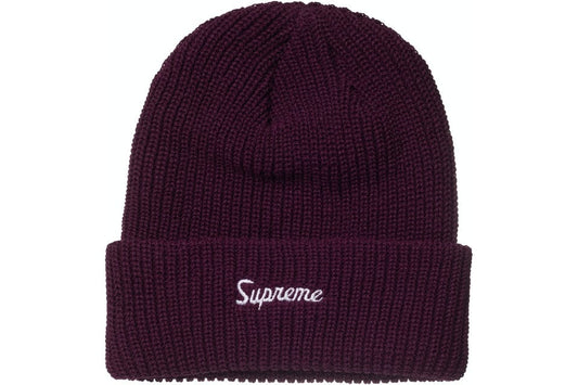SUPREME LOOSE GAUGE BEANIE EGGPLANT