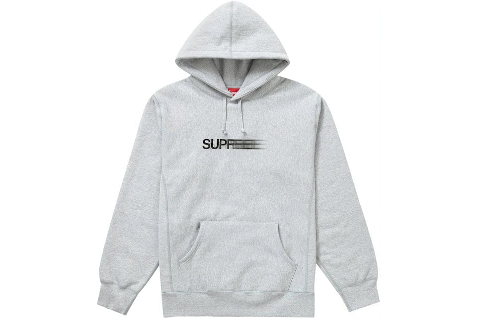 SUPREME MOTION LOGO HOODIE GREY