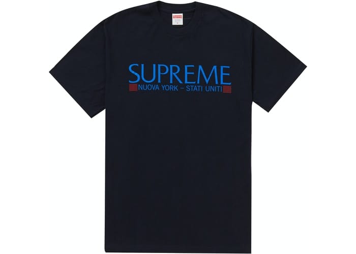 SUPREME NUOVA YORK TEE NAVY FW20