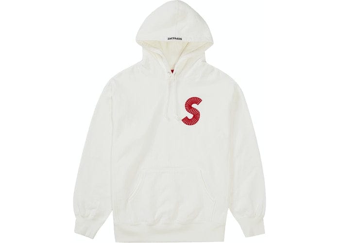 SUPREME S LOGO HOODED SWEATSHIRT WHITE