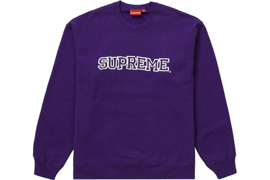 SUPREME SHATTERED LOGO CREWNECK PURPLE