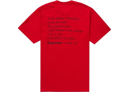 SUPREME STAY POSITIVE TEE RED