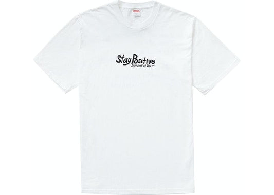 SUPREME STAY POSITIVE TEE WHITE