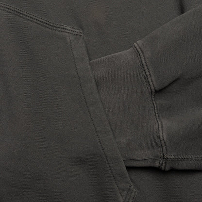 Reverse Applicated Stitch Logo Zipped Hoodie - Charcoal