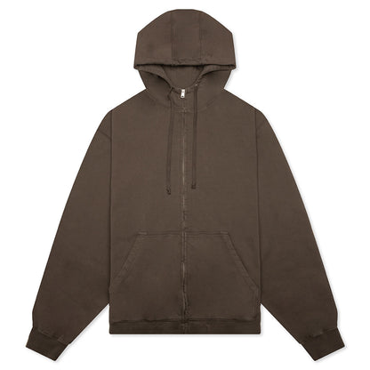 Zip-Up Sweat Hoodie - Mink