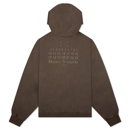 Zip-Up Sweat Hoodie - Mink