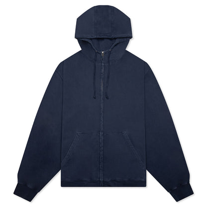 Zip-Up Sweat Hoodie - Vintage Blue