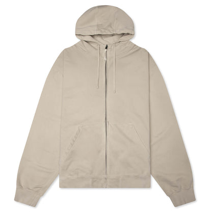 Oversize Zip-Up Sweatshirt - Natural