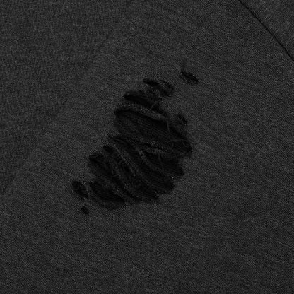 Sweater Printed Logo - Black Melange