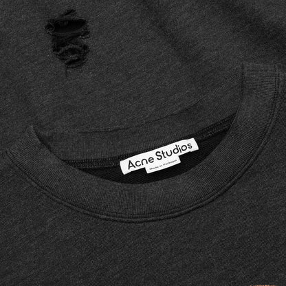 Sweater Printed Logo - Black Melange