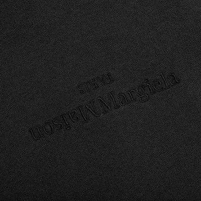 Tonal Upside Down Logo Hoodie - Washed Black/Tonal Embroidery