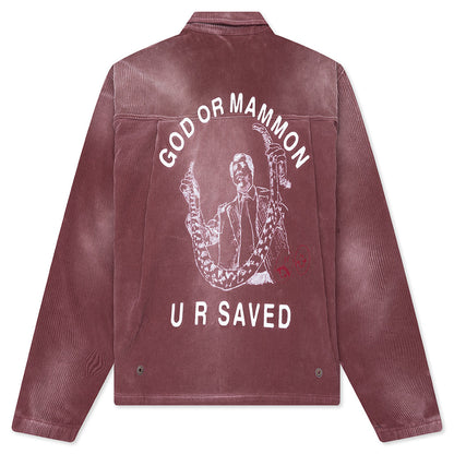 Synanon Cord Work Jacket - Burgundy
