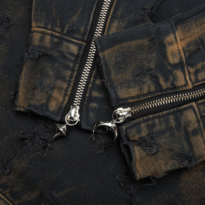 TC Two Tone Washed Jacket - Rust Black