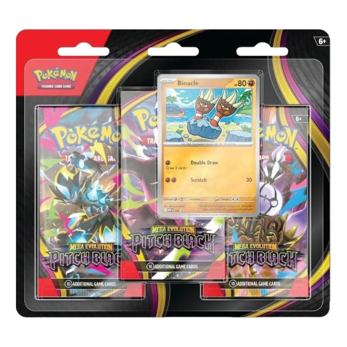 Pokemon Card Eng. 2026 Mega Evolution Pitch Black Three-Booster Blister 10-10419-120