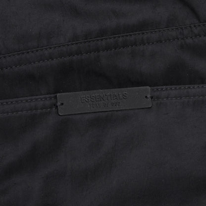 Textured Nylon 5-Pocket Pant - Black