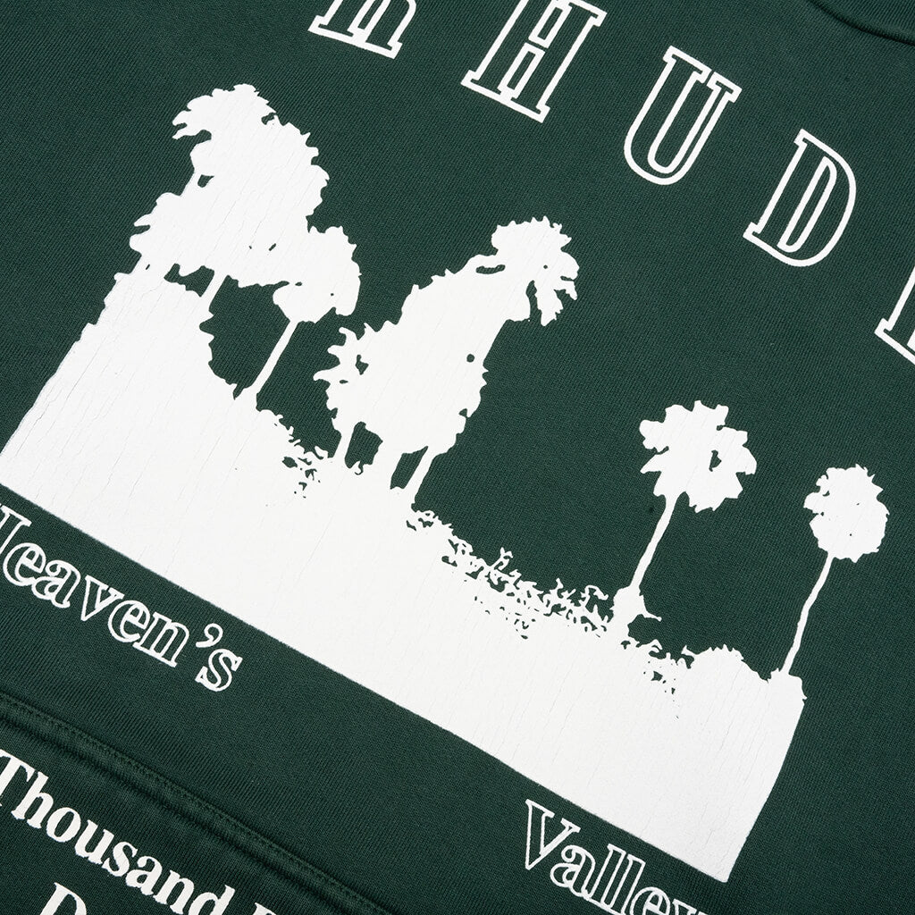 Thousand Palms Hoodie - Vintage Forest Green/White