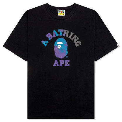 Tie Dye College Tee - Black/Black